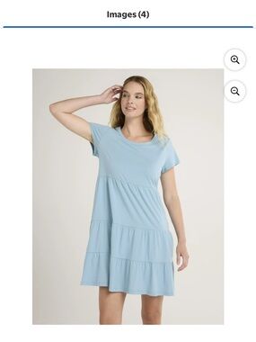 Time and Tru Light Blue Tiered Mini Dress